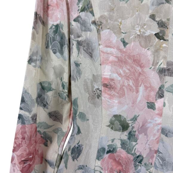 Nah Nah Collection Nahdree Vintage 80s Floral Sequin Ivory Coquette Jacket 14 - Picture 11 of 16